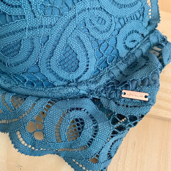 VS Pink // Green Push-up High Neck Bralette - Picture 2 of 3